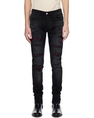 Amiri ブラック Ma Quad Repaired スキニージーンズ