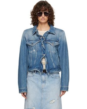 Acne Studios Wavy Denim Jacket - Blue