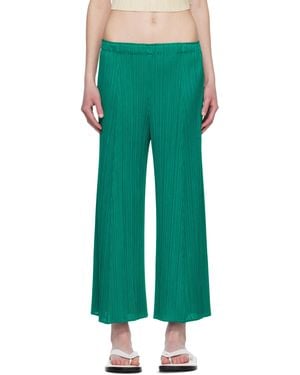 Pleats Please Issey Miyake Monthly Colours November Trousers - Green