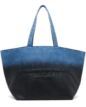 Alexander Wang Denim Punch Large Tote - Blue