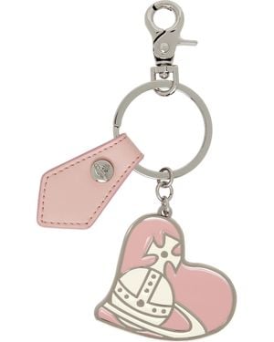 Vivienne Westwood Orb Heart Keychain - Pink