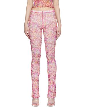 Priscavera Pantalon de survêtement rose en nylon