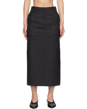 NOTHING WRITTEN Bany Wool Midi Skirt - Black