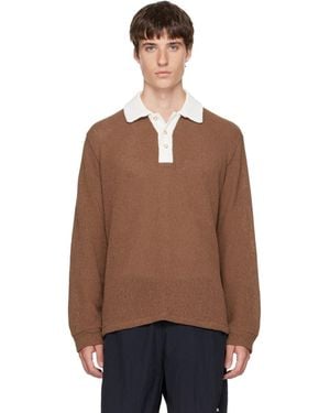 Palmes ブラウン Knitted ラガーシャツ