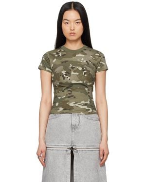 VAQUERA カーキ 迷彩 Fetish Tシャツ - マルチカラー
