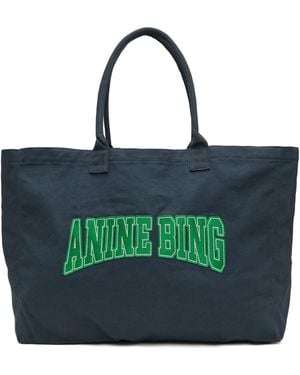 Anine Bing Leo Canvas Tote - Green