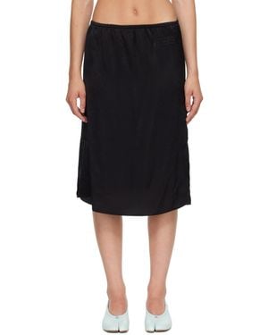 MM6 by Maison Margiela Lining Look Midi Skirt - Black