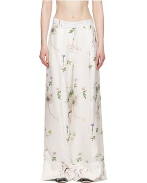 Erdem ホワイト Pyjama トラウザーズ - ナチュラル