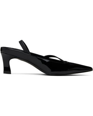 Justine Clenquet Chaussures À Petit Talon Sofia Noires À Bride Arrière