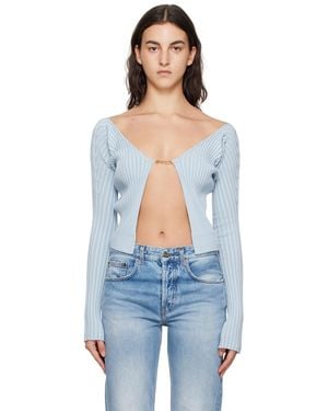 Jacquemus Le Chouchouコレクション ブルー La Maille Pralu Longue カーディガン - ブラック