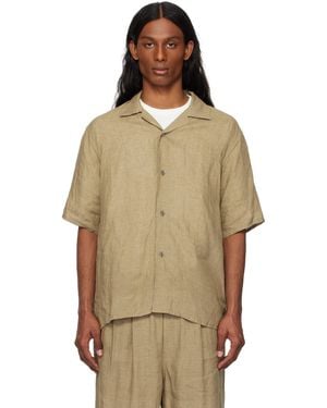 YLÈVE Chemise Kaki En Popeline De Lin - Multicolore