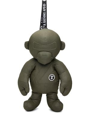 Aape By A Bathing Ape Khaki 'Aaper' Moonface Logo Bag - Green