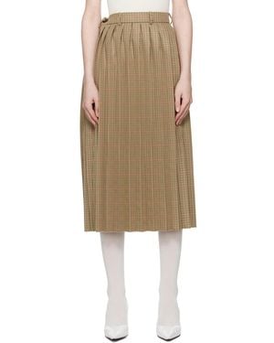 Marie Adam-Leenaerdt Pleated Midi Skirt - Natural