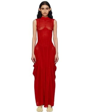 Isa Boulder Onion Maxi Dress - Red