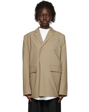 Bianca Saunders Pull Over Suit Blazer - Natural