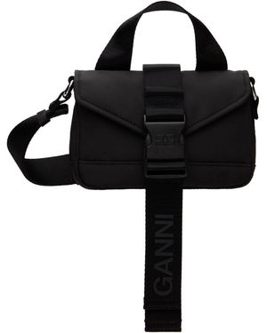 Ganni Tech Mini Satchel Bag - Black