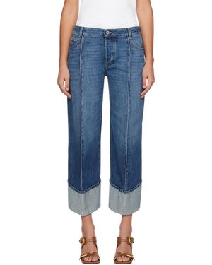 Bottega Veneta Blue Curved Shape Jeans