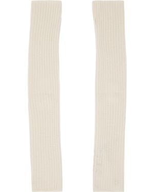 Rick Owens Off- Hollywood Rasato Knit Arm Warmers - White