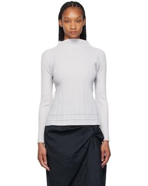 Pleats Please Issey Miyake Soft Pleats Turtleneck - White