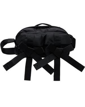 Simone Rocha ブラックボディバッグ シモーンロシャ□パール ナイロンクロスボディバッグ (Simone Rocha