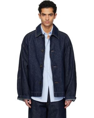 Dries Van Noten Heavyweight Denim Jacket - Blue