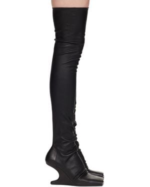 Rick Owens ブラック Cantilever ロングブーツ