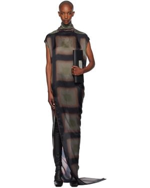 Rick Owens ブラウン Porterville Edfu T マキシドレス - ブラック