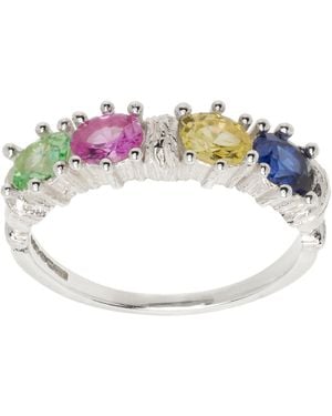 Bleue Burnham Bound Tulip Ring - Black