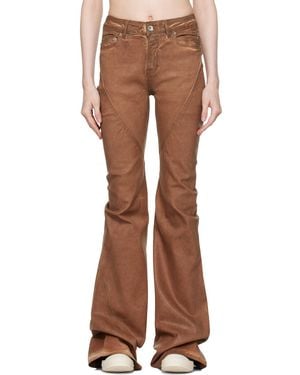 Rick Owens Porterville Bootcut Jeans - Brown