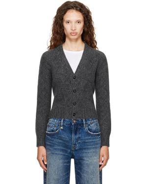 R13 Split Hem Cardigan - Black