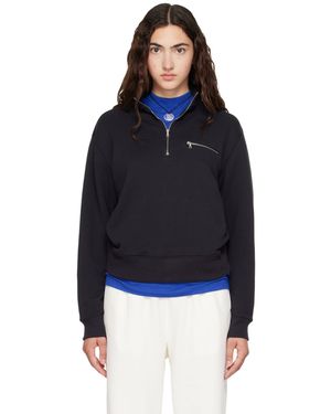 Literary Sport Jane Quarter Zip Sweatshirt - Blue