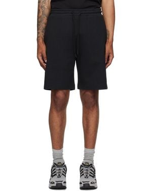 Moncler Logo Patch Cotton Shorts - Black