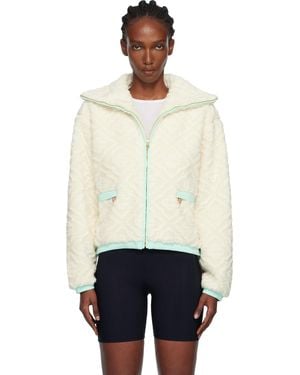 CASABLANCA Monogram Jacquard Fleece Jacket - Black