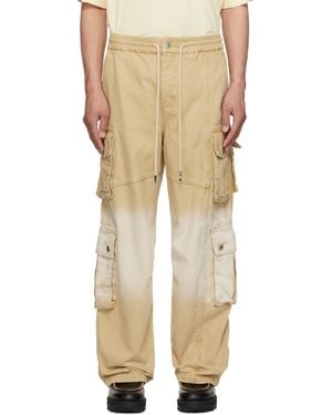 Feng Chen Wang Off- Gradient Denim Cargo Trousers - Natural