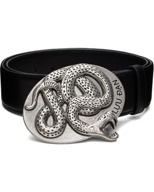 Lu'u Dan Twisted Snake Cowboy Belt - Black