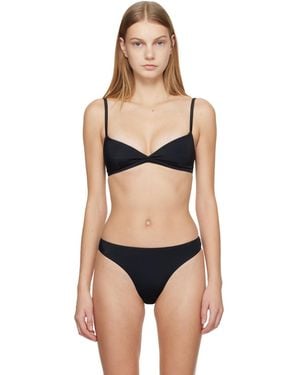 Matteau Tri Crop Bikini Top - Black