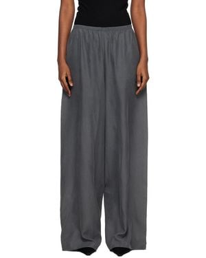 Alexander Wang Mid-Rise Silk Track Trousers - Black