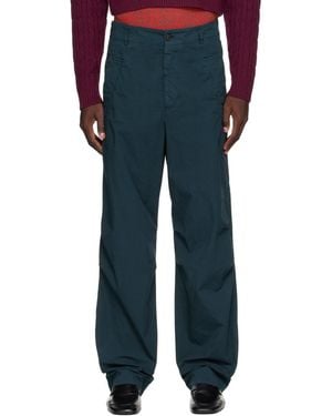 Dries Van Noten Cotton Pants - Blue
