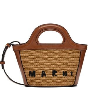 Marni Tropicalia Micro Tote - Brown