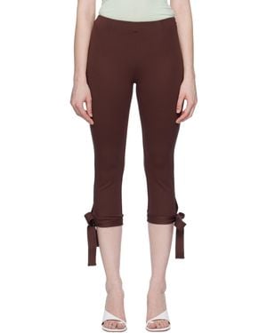 Miaou Emma Capri Short Leggings - Brown