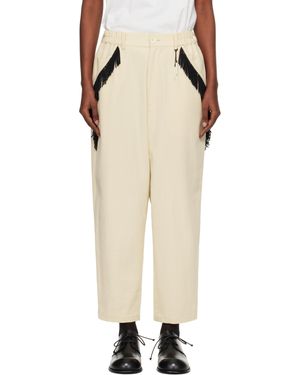 Undercover Fringe Pants - Natural