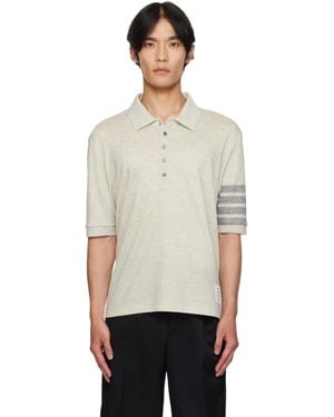 Thom Browne Thom E Wool Jersey Polo - Black