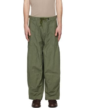 Needles Khaki H.D. Fatigue Trousers - Green