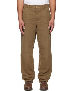 Carhartt Tan Single Knee Trousers - Multicolour