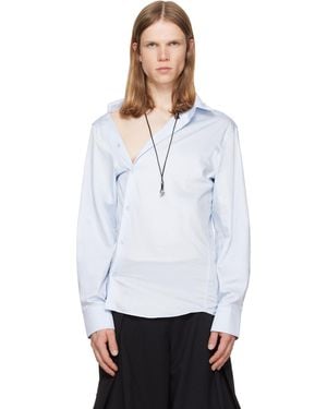 HODAKOVA Chemise Asymétrique Bleue - Blanc