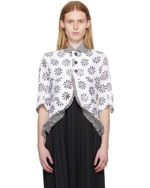 Tao Comme Des Garçons Blouson Blanc À Volant - Noir