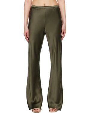 SILK LAUNDRY Bias Cut Lounge Trousers - Green