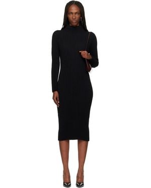 Issey Miyake October Spongy-Bk58 Midi Dress - Black