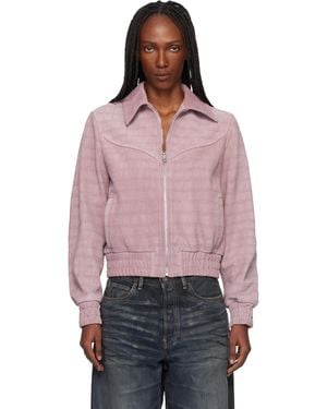 Amiri Western Croc Suede Jacket - Red