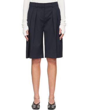 Frankie Shop Bilbao Pleated Bermuda Shorts - Black